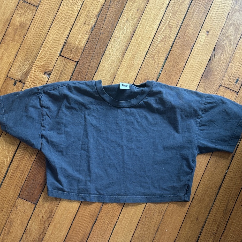 TNA Cropped Boxy Tee - Dark Slate